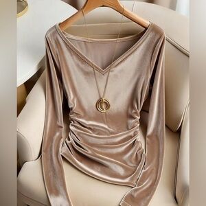 Elegant Tan Women's Top